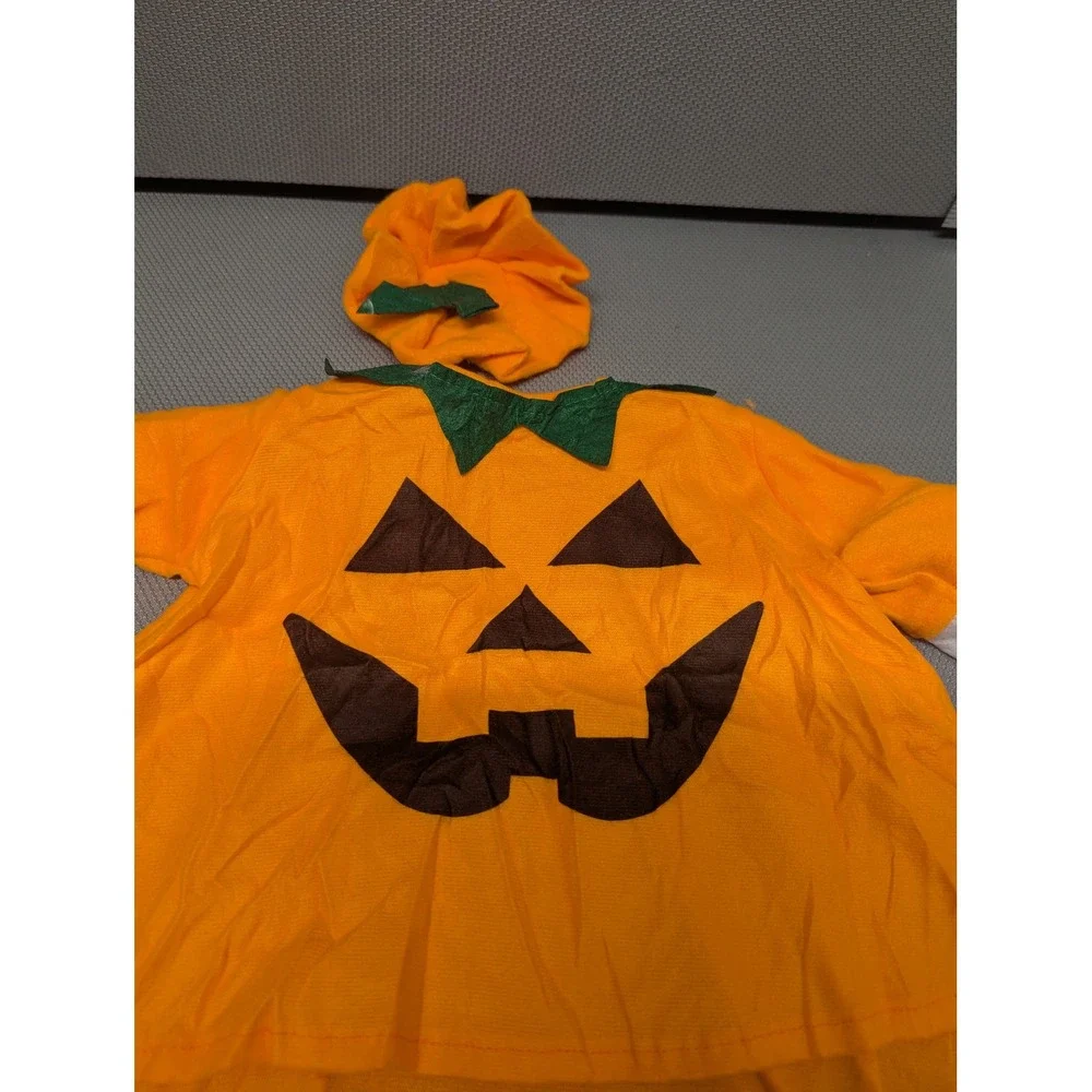 Halloween Pumpkin Porch Goose Costume Jack-O-Lantern Tunic and Hat Set Orange